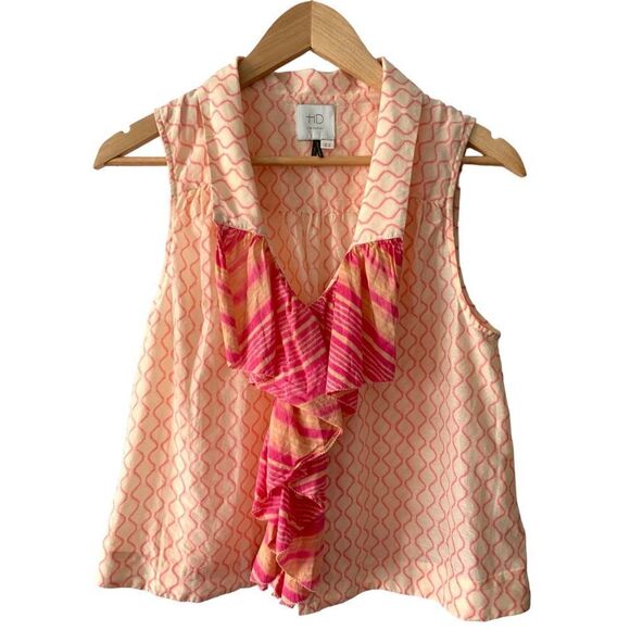 Anthropologie HD in Paris Pink Blouse - Picture 1 of 7